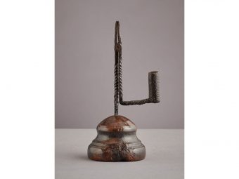 Beech and Wrought Iron Rushnip, English, circa 1800-1820