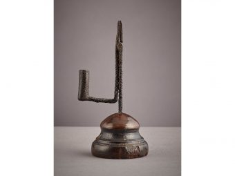 Beech and Wrought Iron Rushnip, English, circa 1800-1820