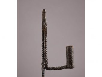 Beech and Wrought Iron Rushnip, English, circa 1800-1820