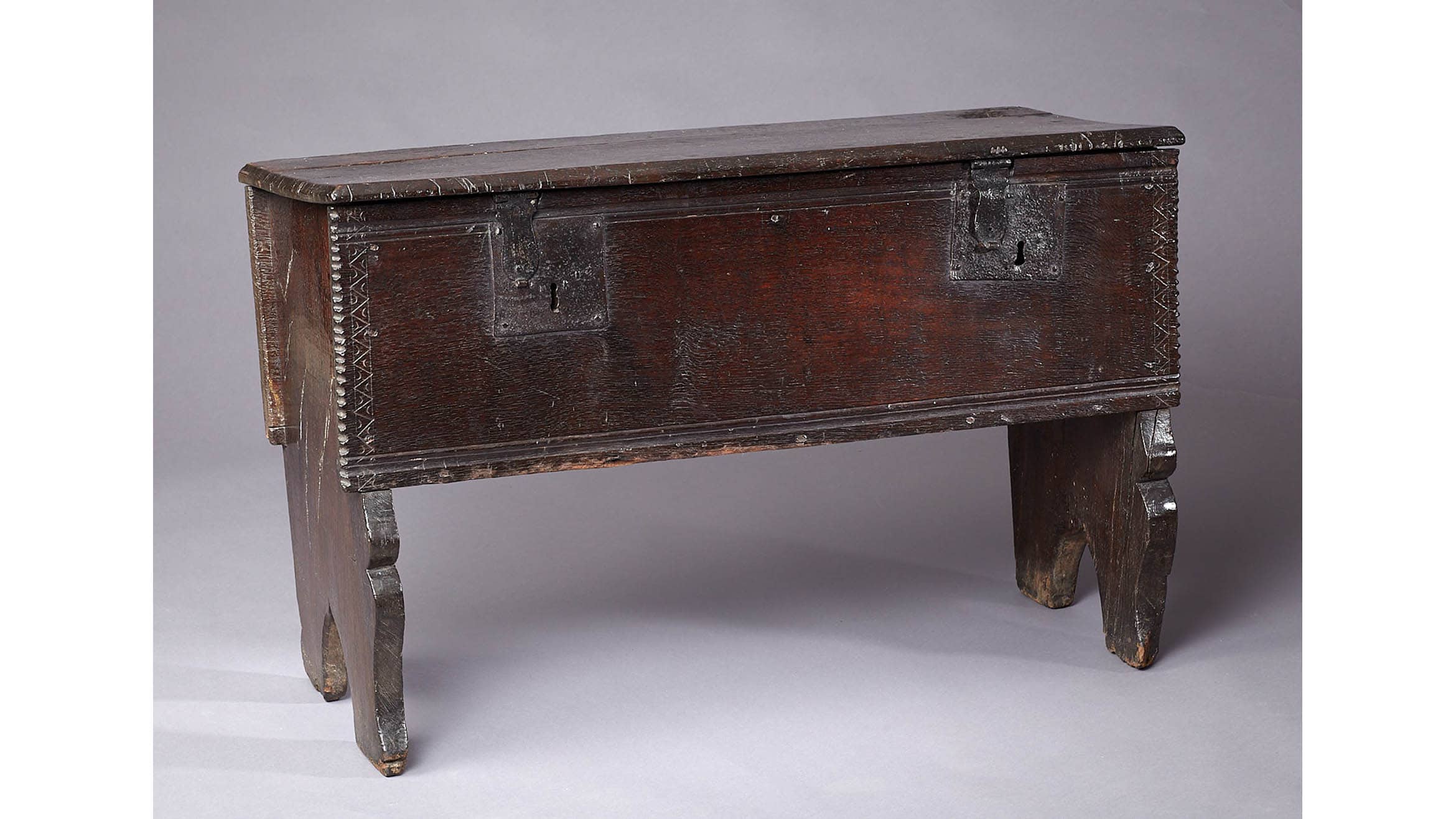 Henry VIII Tudor Oak Boarded Chest English Circa 1530 1540 Beedham 