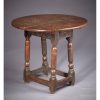 Rare Charles I / Commonwealth Oak Table Stool, English, circa 1640-1650