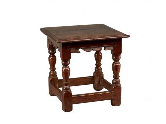 James I / Charles I Oak Low Stool, English, circa 1620-1630