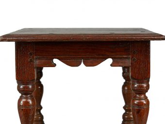James I / Charles I Oak Low Stool, English, circa 1620-1630