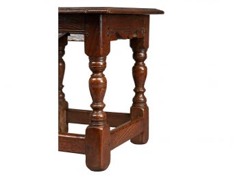 James I / Charles I Oak Low Stool, English, circa 1620-1630