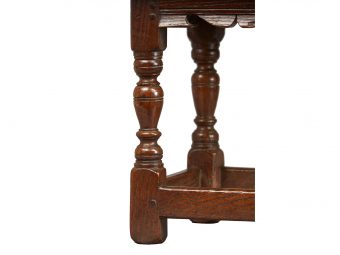 James I / Charles I Oak Low Stool, English, circa 1620-1630