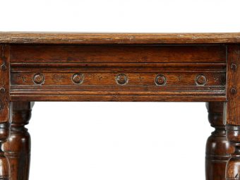 Late Elizabethan / James I Oak Joined Stool, English, circa 1600-1620