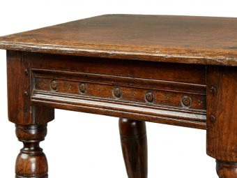 Late Elizabethan / James I Oak Joined Stool, English, circa 1600-1620
