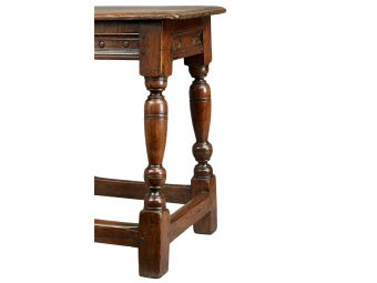 Late Elizabethan / James I Oak Joined Stool, English, circa 1600-1620