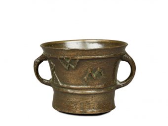 Late Elizabethan / James I Lead Bronze Mortar, by Robert Orrell, Wigan, Lancashire, circa 1587-1614