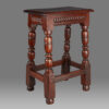 Charles I Oak 'S' Scroll Stool, Gloucesterhire, English, circa 1630
