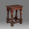 James I Oak Tapered Baluster Leg Stool, England, circa 1620