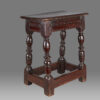 Commonwealth / Charles II Oak Derbyshire Stool, English, circa 1650-1660