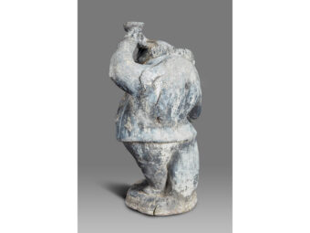 Late 18th Century Lead Figure of a Drinking Man, English, circa 1780-1800