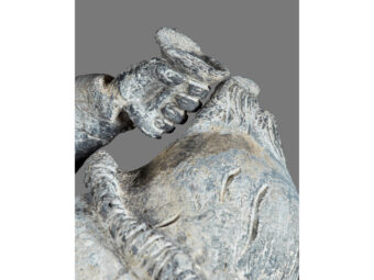 Late 18th Century Lead Figure of a Drinking Man, English, circa 1780-1800
