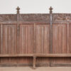 Tudor oak and polychrome painted Phelips wall settle, North Devon / Somerset, circa 1520 – 1540