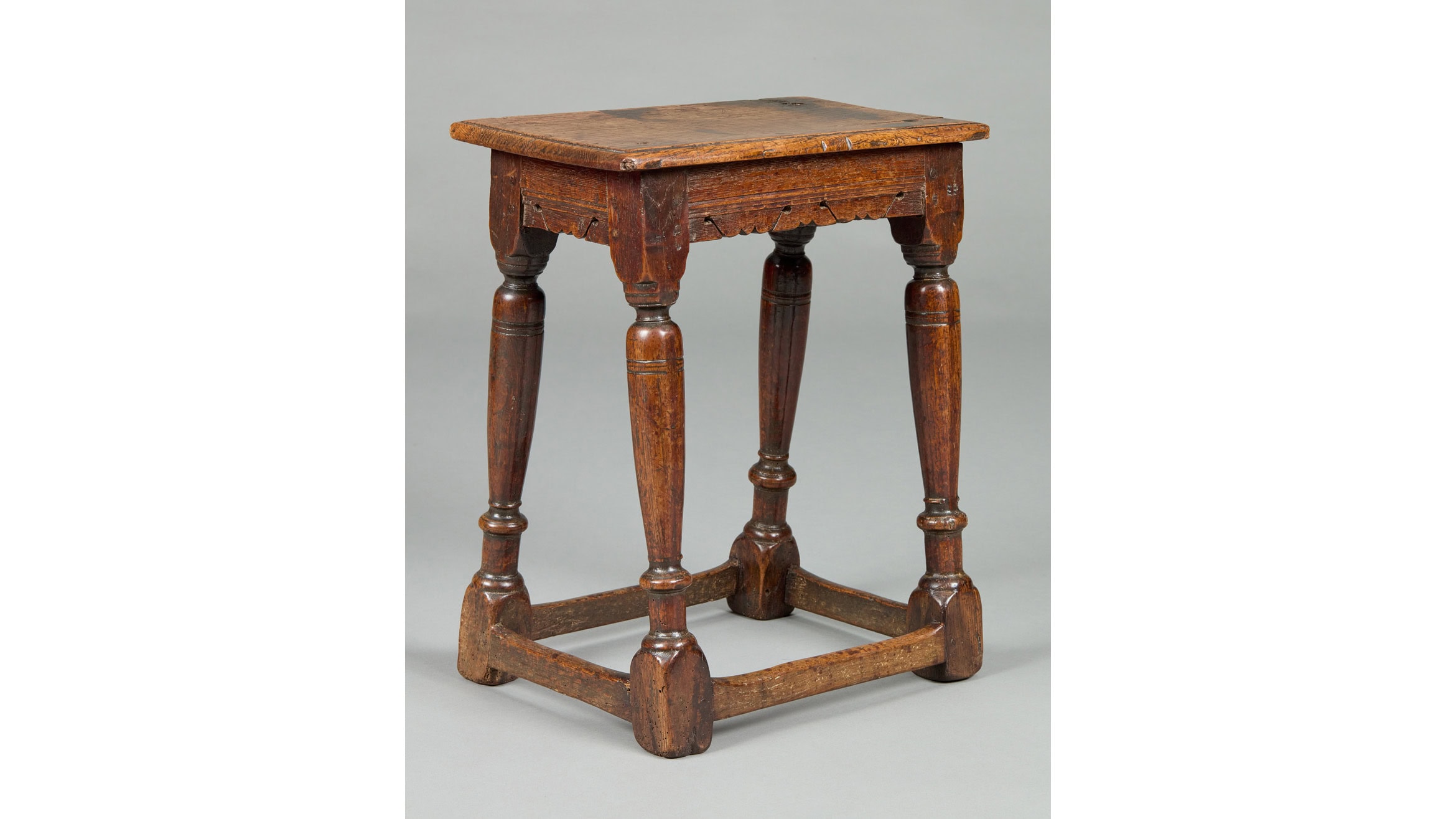 Elizabethan Oak Joined Stool, English, circa 1590–1600