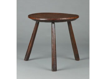 Exceptional George III Burr Elm and Oak 'Cricket' Table, English, circa 1740-1760