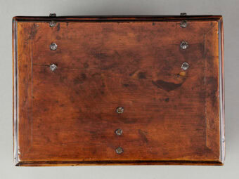 Exceptional Gothic Walnut Tracery Carved Documents Box, Spanish, circa 1470-1500 - Image 13