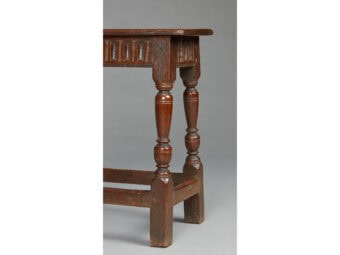 Fine Elizabethan Oak Nulled Frieze Joined Stool, circa 1590-1600 - Image 4