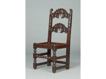 Fine Quality Oak Single Chair with Twin Masks, Yorkshire, circa 1650-1660 - Image 2