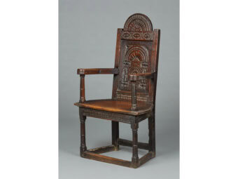 Fine and Rare Elizabethan Oak Caqeuteuse Armchair, Beckham Workshop, Salisbury, circa 1580-1600 - Image 3
