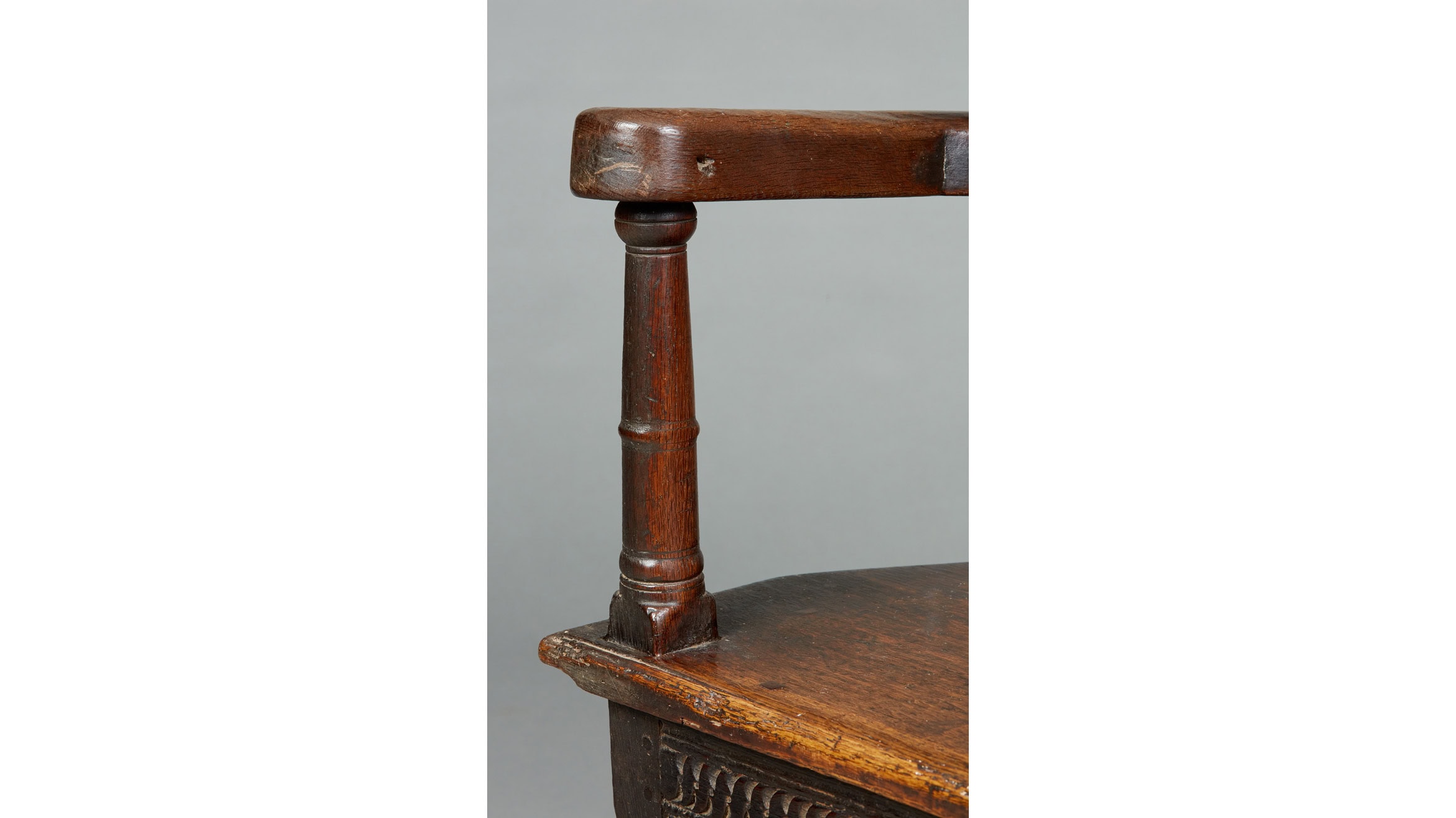 Fine and Rare Elizabethan Oak Caqeuteuse Armchair, Beckham Workshop, Salisbury, circa 1580-1600 - Image 8