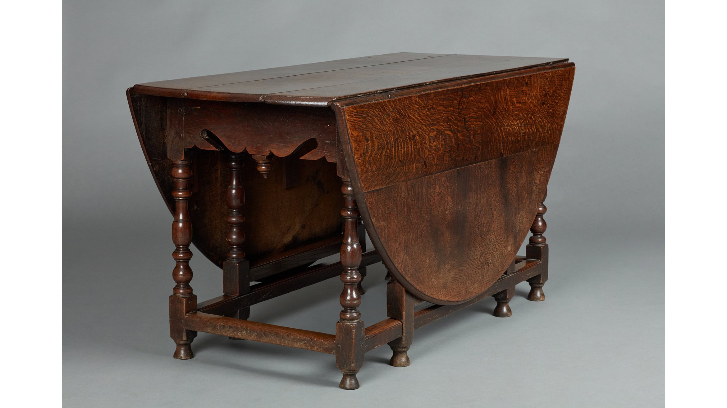 Large William & Mary Oak Gateleg Dining Table, English, circa 1685-1700 - Image 2