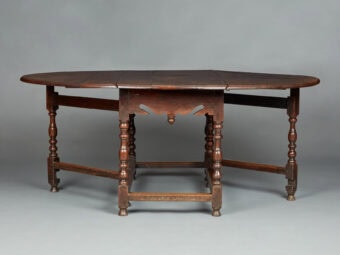 Large William & Mary Oak Gateleg Dining Table, English, circa 1685-1700 - Image 3