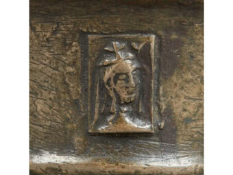 Late Elizabethan / James I lead Bronze Mortar, Nottingham, Oldfield Foundry, initialled R M, circa 1600–1620 - Image 2