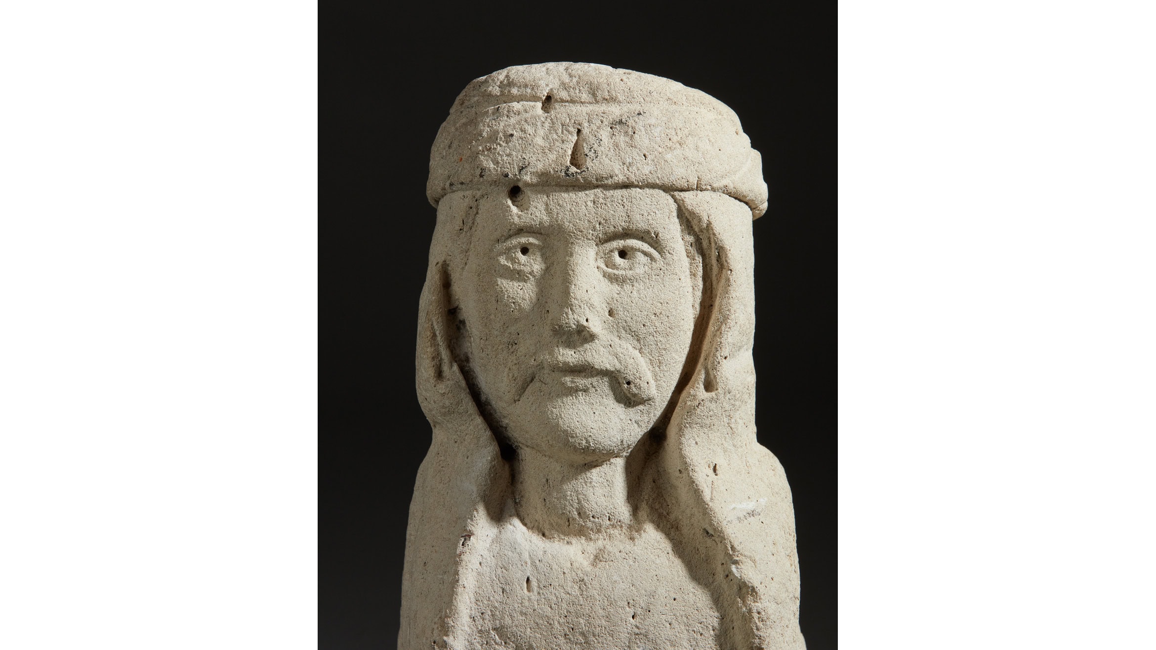 Medieval 13th to 14th Century Limestone Turks Head, French, circa 1250-1350 - Image 4