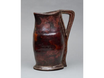 Mid to Late 17th Century Leather Blackjack Ale Jug, English, circa 1660-1680 - Image 3
