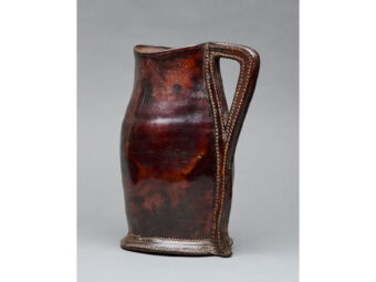 Mid to Late 17th Century Leather Blackjack Ale Jug, English, circa 1660-1680 - Image 2