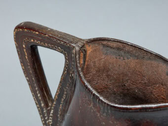Mid to Late 17th Century Leather Blackjack Ale Jug, English, circa 1660-1680 - Image 5
