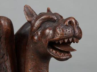 Pair of Renaissance Oak and Polychrome Griffins, Northern France, circa 1580–1600 - Image 6