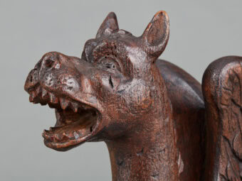 Pair of Renaissance Oak and Polychrome Griffins, Northern France, circa 1580–1600 - Image 5