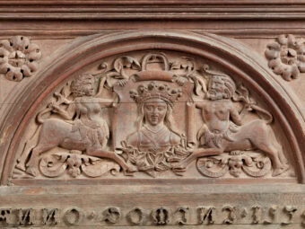 Rare Henry VIII Tudor Overdoor, Nostell Priory, Wynn of Gwydyr and Plas Mawr, North Wales, Dated 1538 - Image 3
