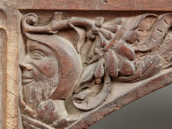 Rare Henry VIII Tudor Overdoor, Nostell Priory, Wynn of Gwydyr and Plas Mawr, North Wales, Dated 1538 - Image 6