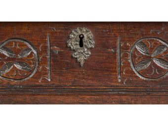 Small Charles II Elm Documents Box, circa 1660–1670 - Image 5