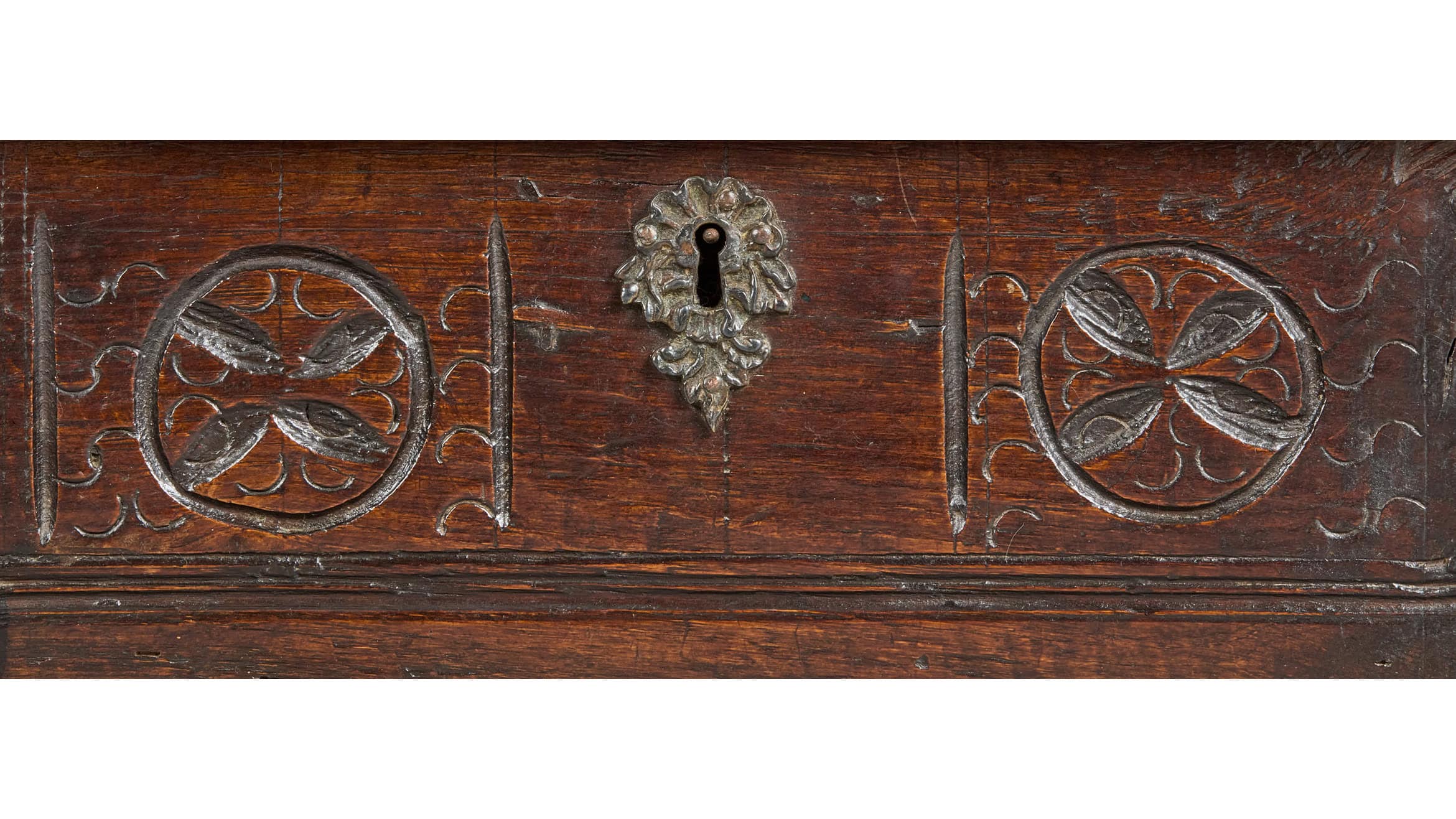 Small Charles II Elm Documents Box, circa 1660–1670 - Image 5