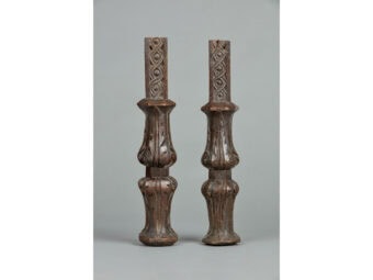 Two Sections of Henry VIII Oak Bedposts, circa 1540
